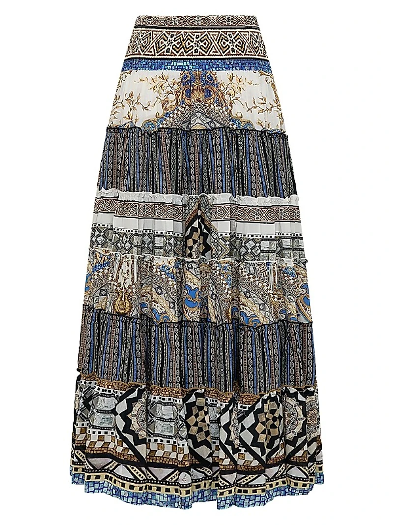 Make Me Your Mosiac Tiered Circle Skirt