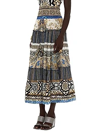 Make Me Your Mosiac Tiered Circle Skirt