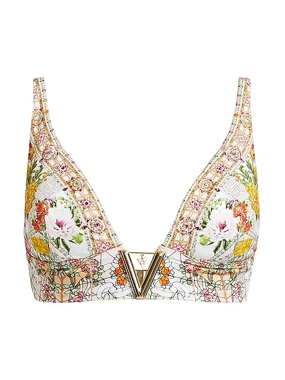 V-Neck Hardware Bikini Top