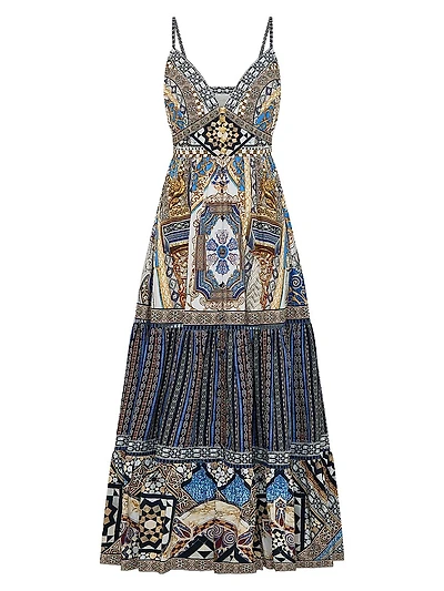 Make Me Your Mosiac Tiered Maxi Dress