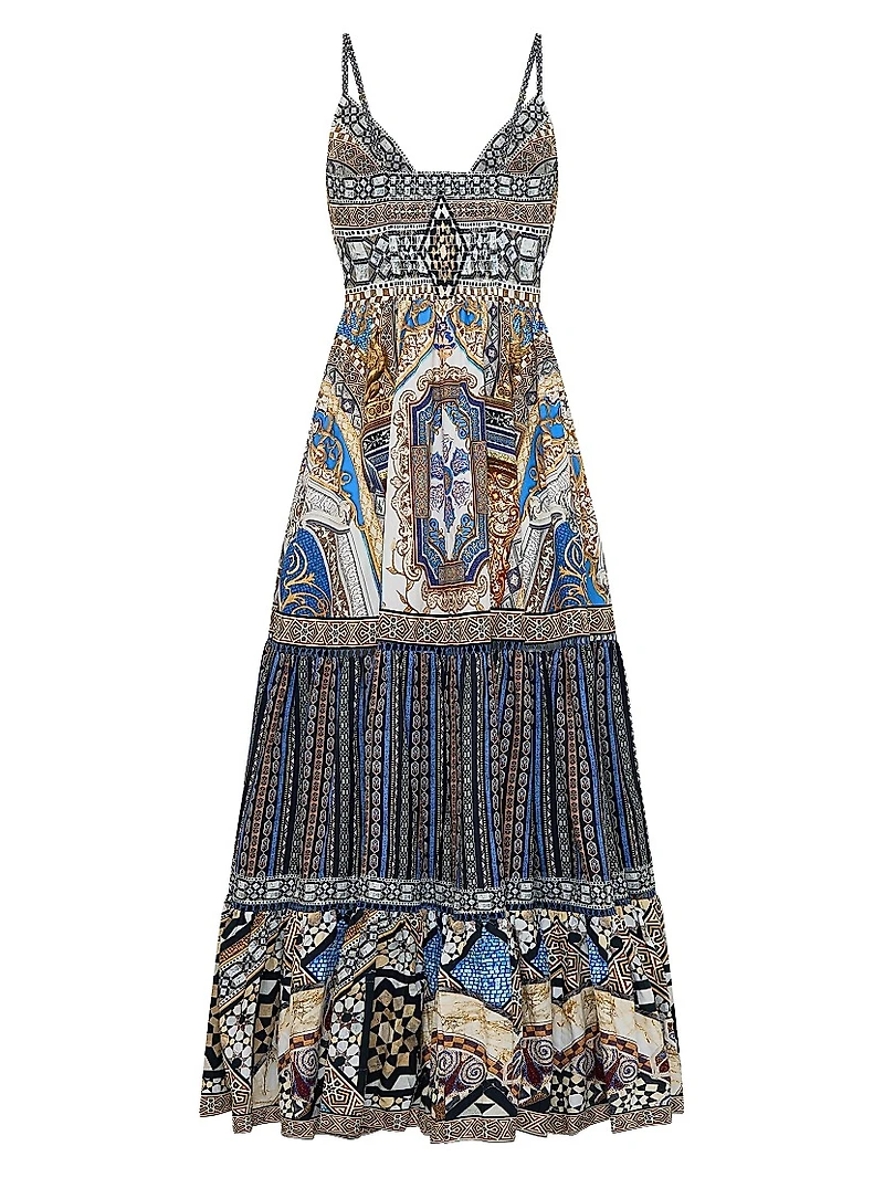 Make Me Your Mosiac Tiered Maxi Dress