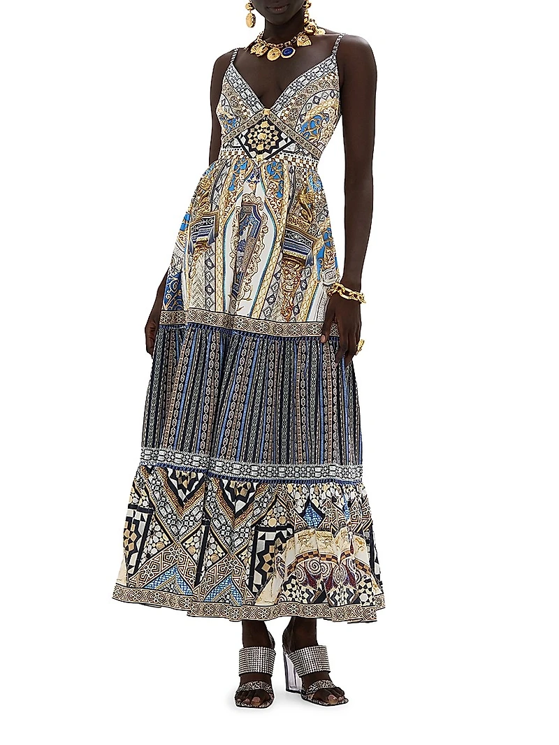 Make Me Your Mosiac Tiered Maxi Dress