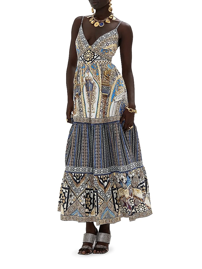 Make Me Your Mosiac Tiered Maxi Dress