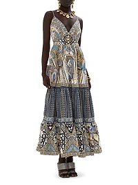 Make Me Your Mosiac Tiered Maxi Dress