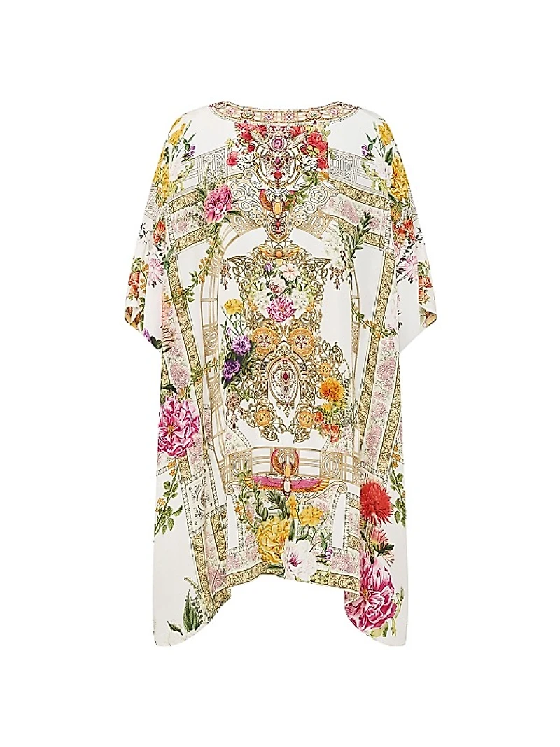 Egyptian Rose Silk Cover-Up Kaftan