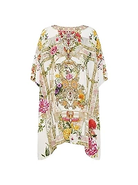Egyptian Rose Silk Cover-Up Kaftan