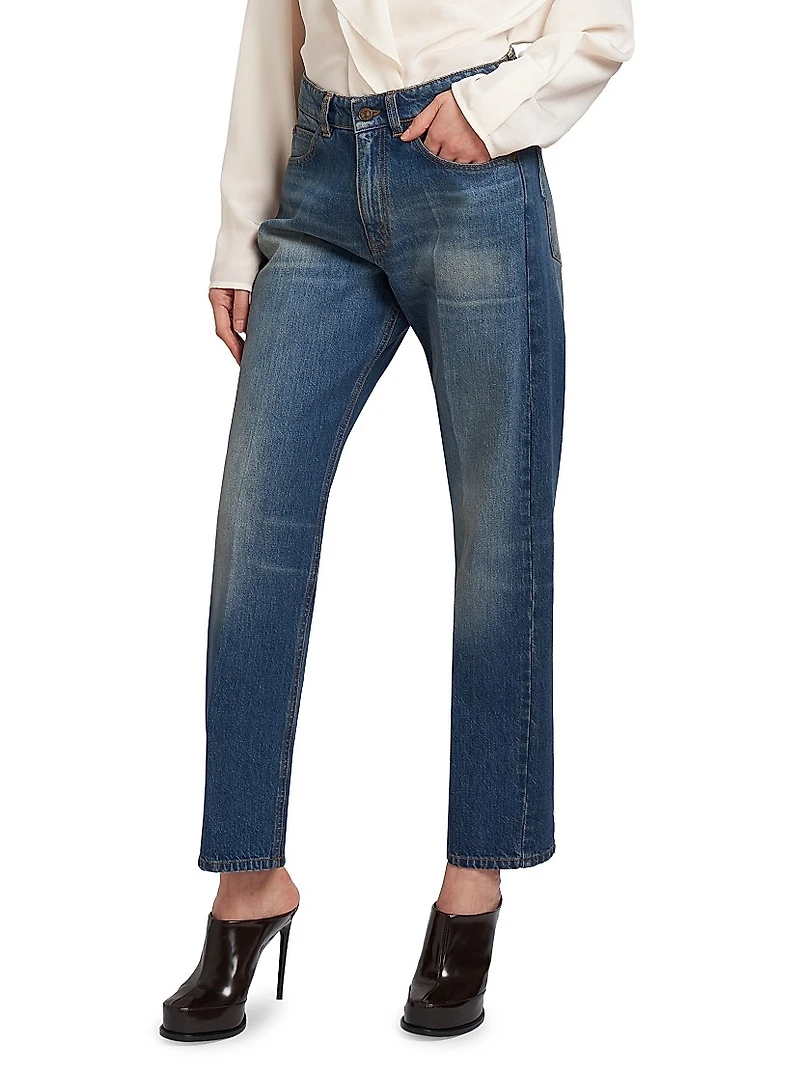 Bernie High-Rise Straight-Leg Jeans