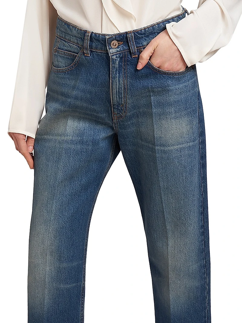 Bernie High-Rise Straight-Leg Jeans