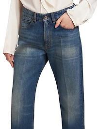Bernie High-Rise Straight-Leg Jeans