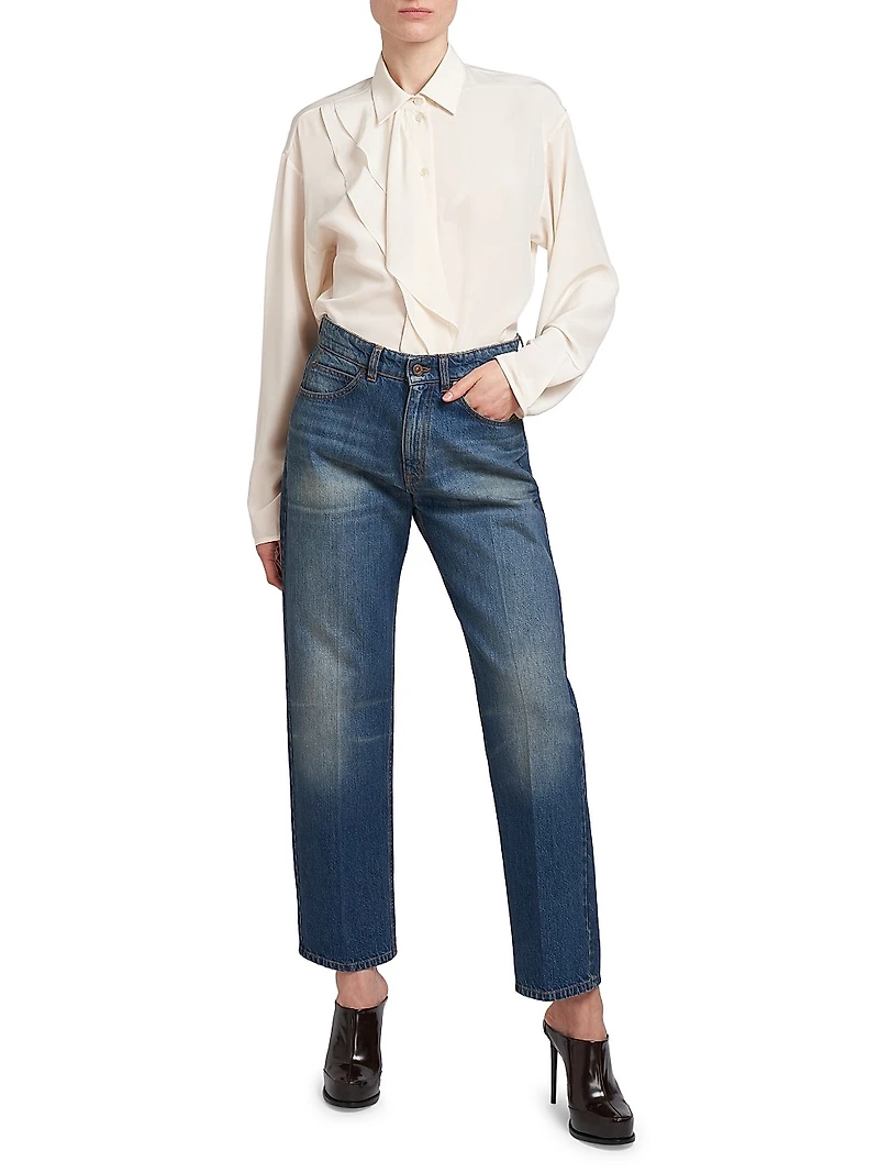 Bernie High-Rise Straight-Leg Jeans