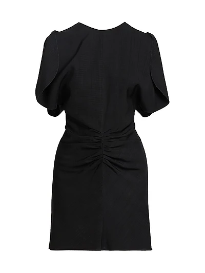 Gathered-Waist Minidress