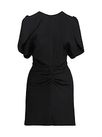 Gathered-Waist Minidress