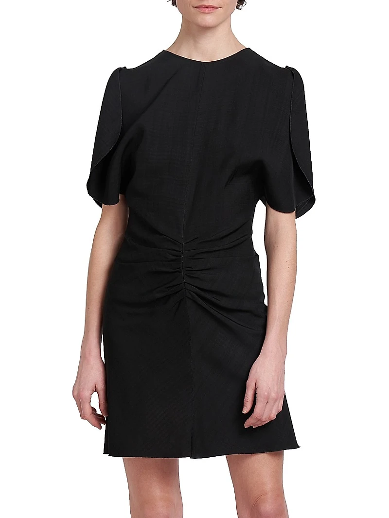 Gathered-Waist Minidress