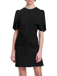 Gathered-Waist Minidress