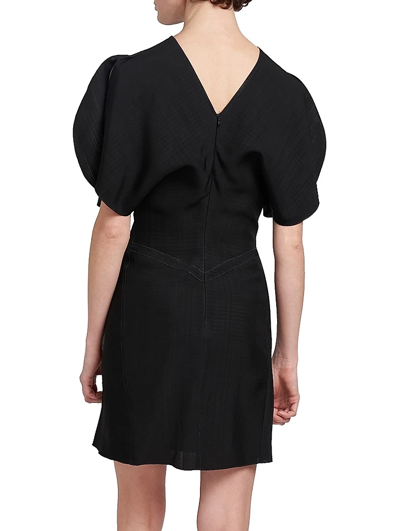 Gathered-Waist Minidress