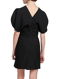 Gathered-Waist Minidress