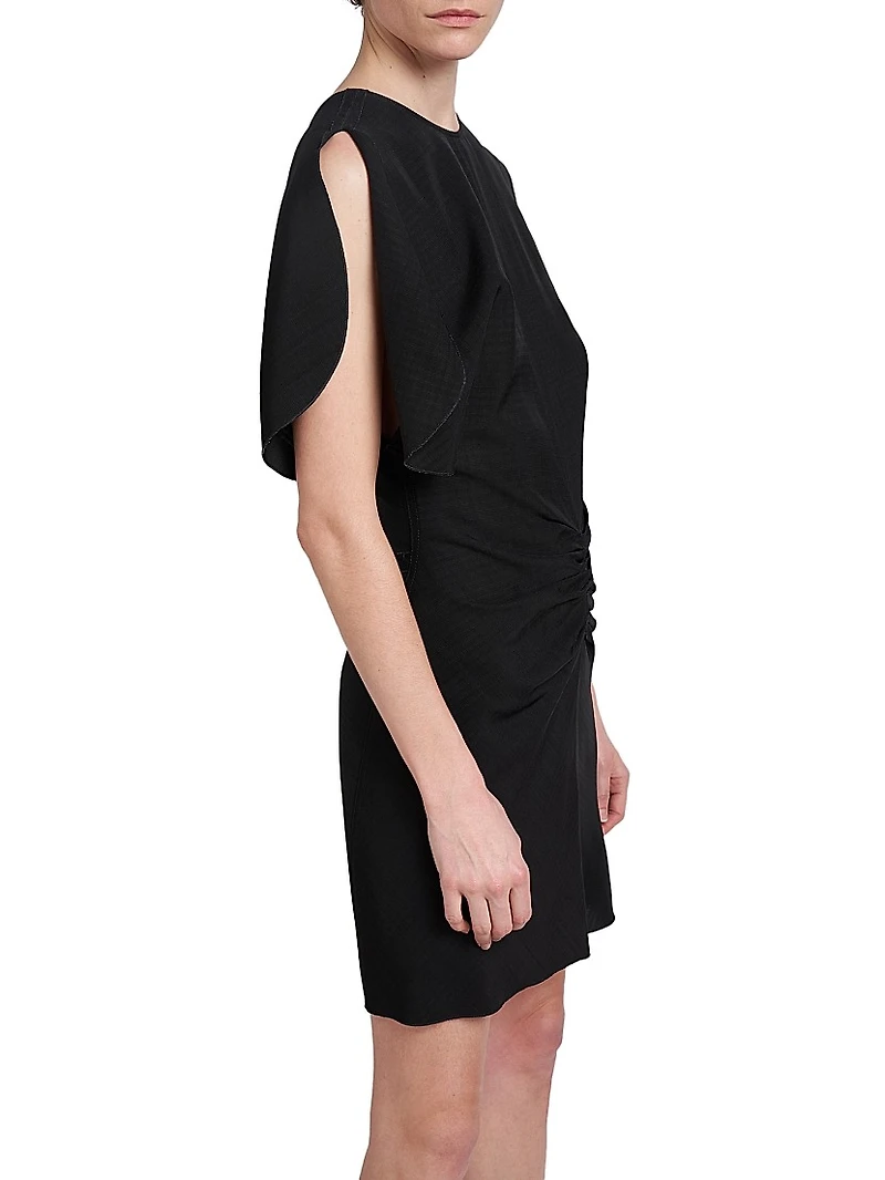 Gathered-Waist Minidress