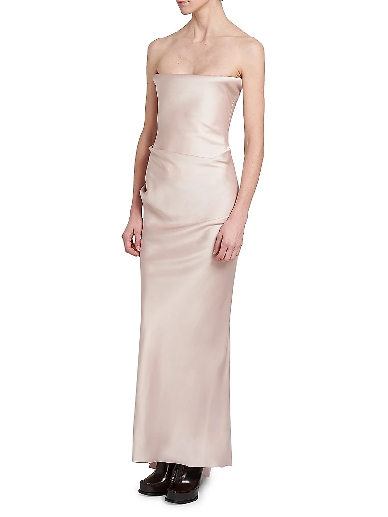 Satin Strapless Corset Gown