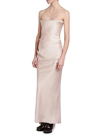 Satin Strapless Corset Gown