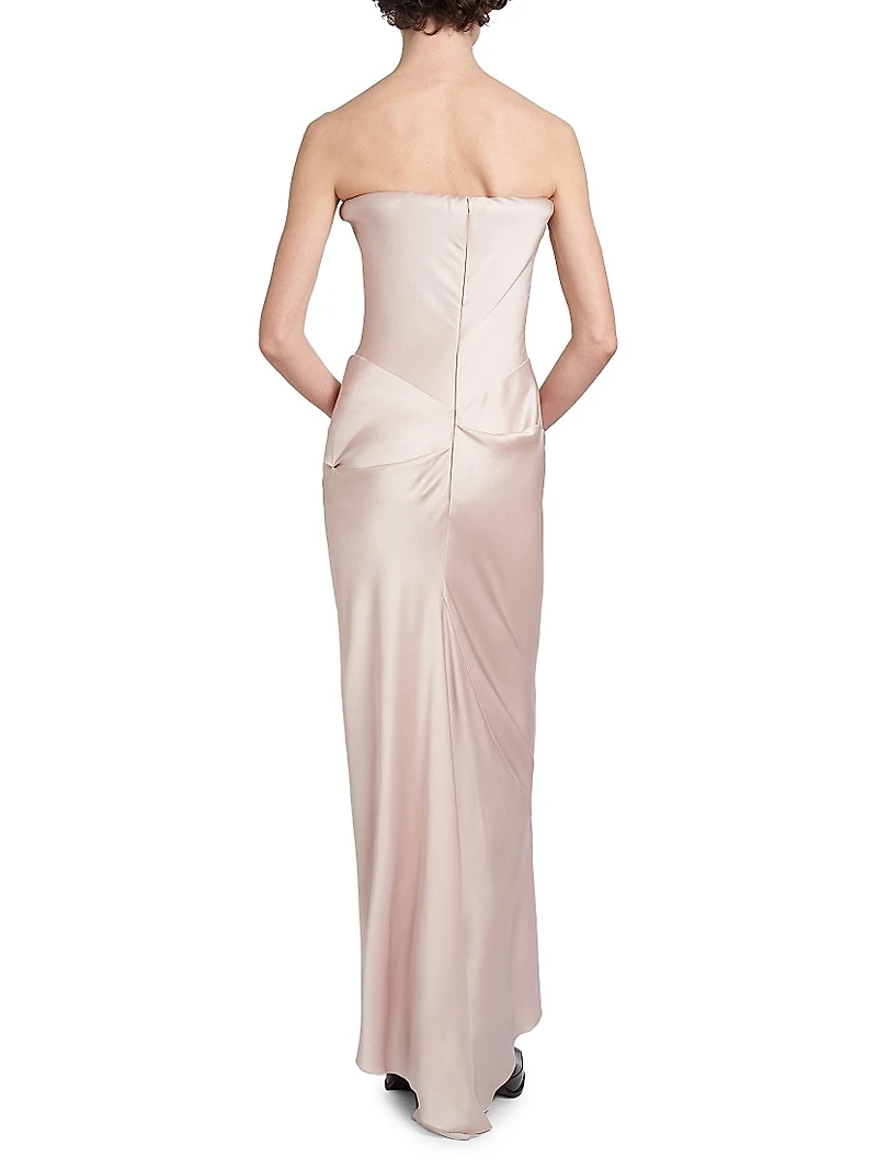 Satin Strapless Corset Gown