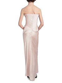 Satin Strapless Corset Gown