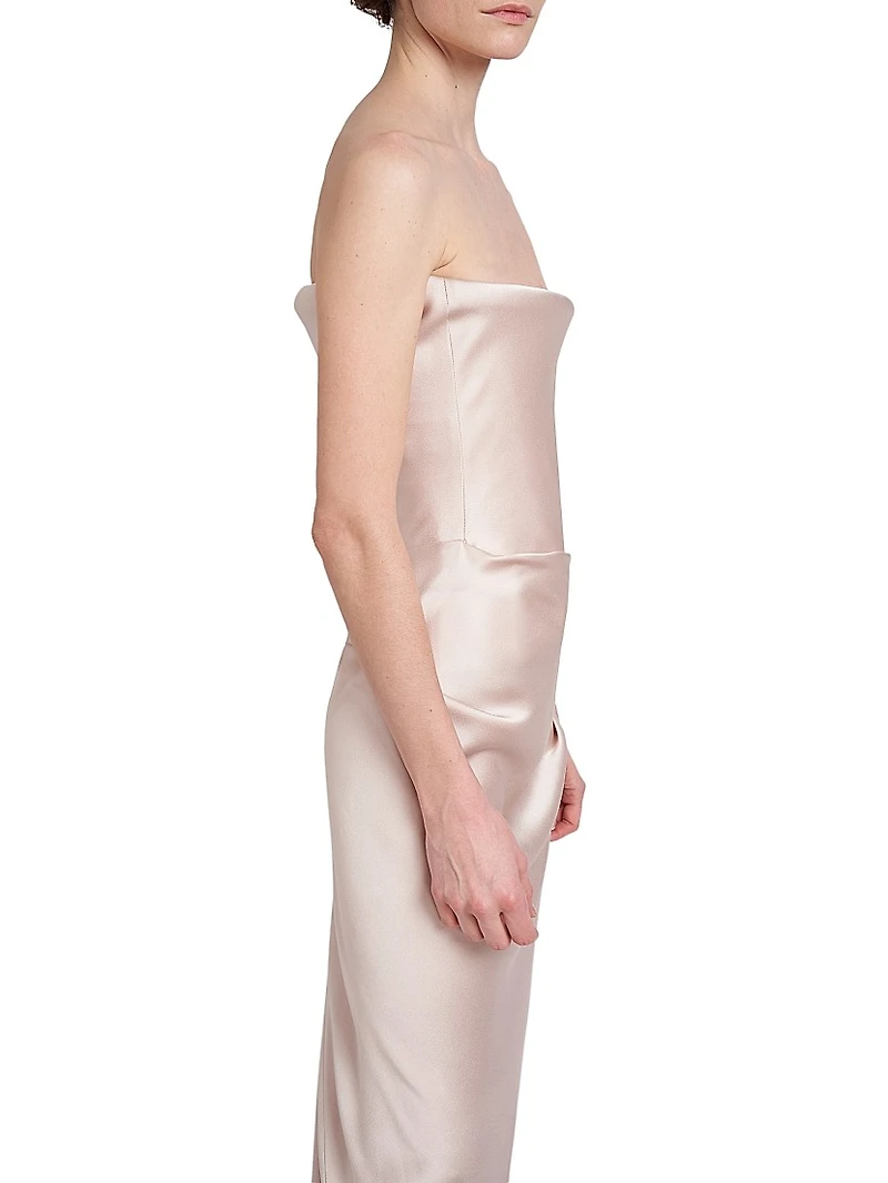 Satin Strapless Corset Gown