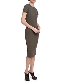 Stretch Wool T-Shirt Fitted Dress