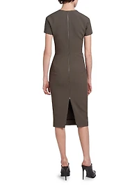 Stretch Wool T-Shirt Fitted Dress