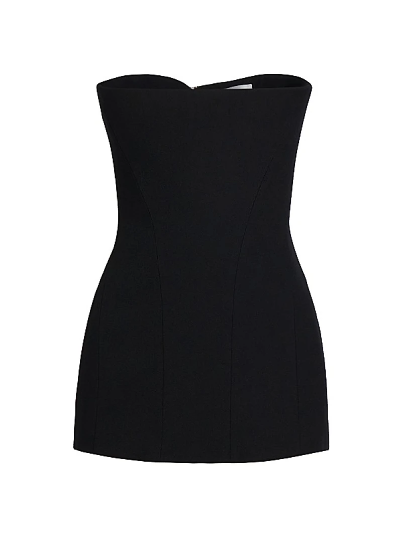 Crepe Strapless Corset Top