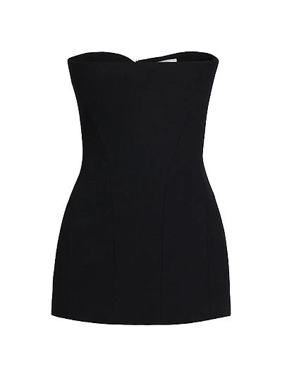 Crepe Strapless Corset Top
