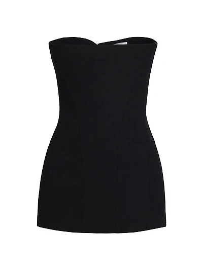 Crepe Strapless Corset Top