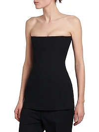 Crepe Strapless Corset Top