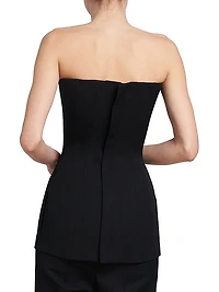 Crepe Strapless Corset Top