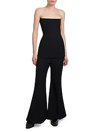 Crepe Strapless Corset Top