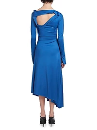 Jersey Asymmetric Maxi Dress