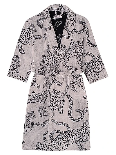 Cotton Jag Print Towel Robe