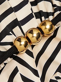 Stripe Stretch-Silk Minidress