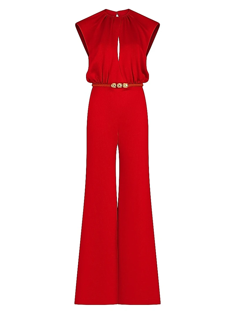 Noel Belted Wide-Leg Jumpsuit