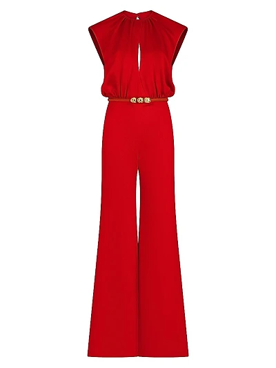 Noel Belted Wide-Leg Jumpsuit