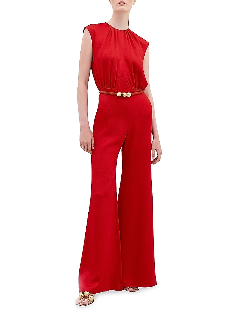 Noel Belted Wide-Leg Jumpsuit