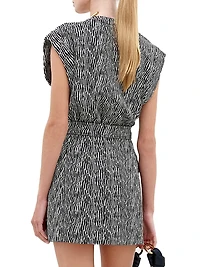 Galicia Abstract Tie-Waist Minidress