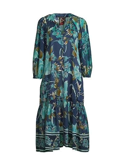 Yoka Floral Midi-Dress