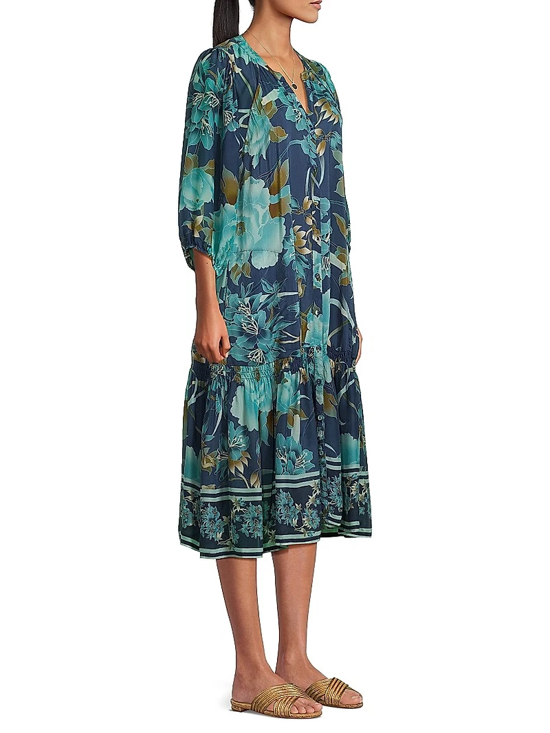 Yoka Floral Midi-Dress