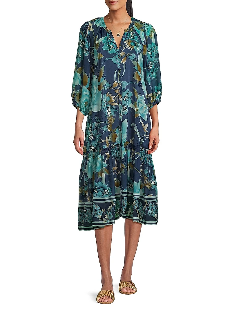 Yoka Floral Midi-Dress