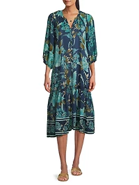 Yoka Floral Midi-Dress