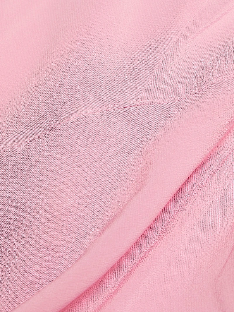 Drape Silk Midi-Dress