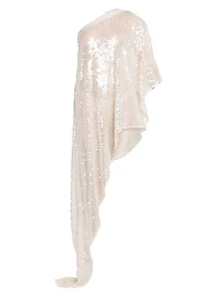 Sequined Ruffle Asymmetric Dress