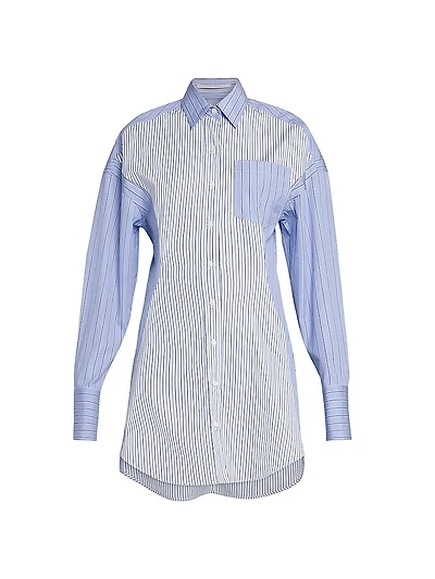 Mixed Stripe Shirtdress
