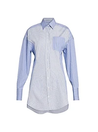 Mixed Stripe Shirtdress