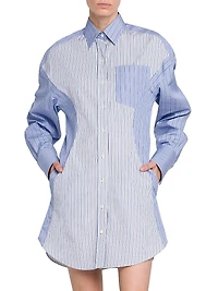 Mixed Stripe Shirtdress